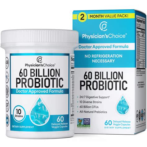 Physician's CHOICE Probiotics 60 Billion CFU - 10 Unique Strains ...