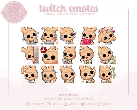 Animal Crossing Twitch Emote / Kawaii Aesthetic / Streamer / | Etsy UK