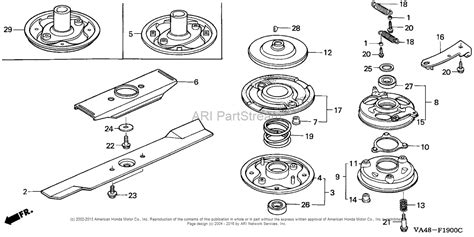 Honda HRC216 HXA LAWN MOWER, USA, VIN# MZAN-6000001 TO MZAN-6099999 Parts Diagram for ROTARY BLADE