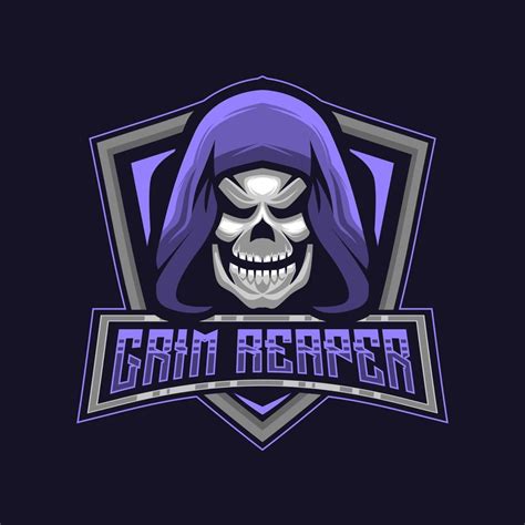 Grim Reaper Mascot Logo. Grim Reaper Logo Design Template Vector ...