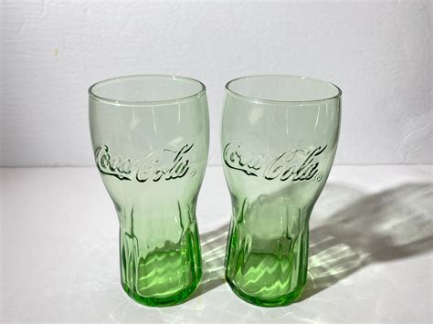 Set of 2 Coca Cola Glass Glass Cup Tumbler Collectible Glass - Etsy