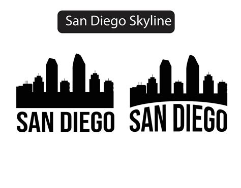 San Diego skyline silhouette vector illustration 8630326 Vector Art at ...