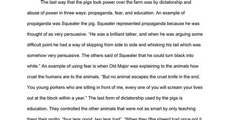 Body paragraph examples - Animal Farm essays - Google Docs