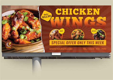 Restaurant Billboard Template Vol.13, Print Templates | GraphicRiver