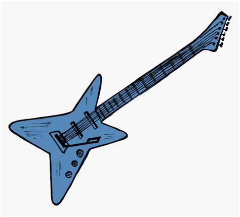 Electric Guitar Drawing 1 - Bass Guitar, HD Png Download - kindpng