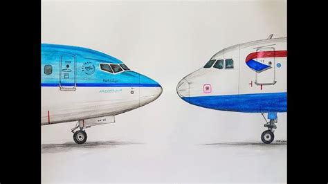 Boeing 737 or Airbus A320? Speed drawing | Airplane drawing, Aircraft ...