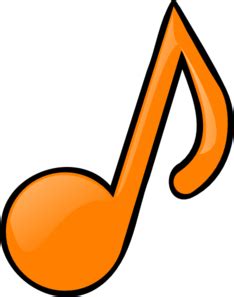 Musical Note Orange Clip Art at Clker.com - vector clip art online ...