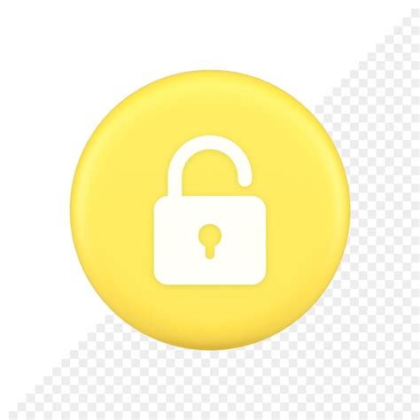 Premium PSD | Open lock button cyberspace password security protection ...