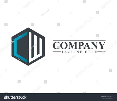 Initial Letter Lw Hexagonal Design Logo Stock Vector (Royalty Free ...