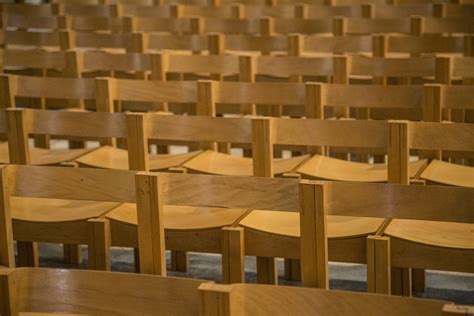 Rows Of Wooden Chairs Free Stock Photo - Public Domain Pictures
