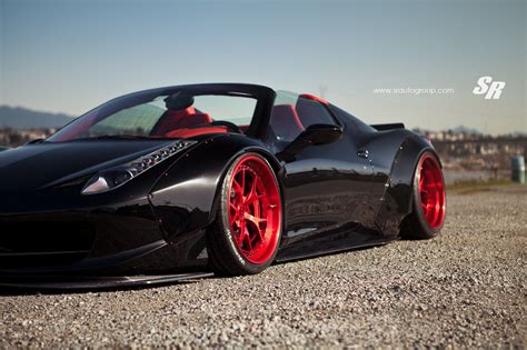 Ferrari 458 Spider Black And Red - Ferrari Spider