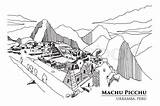 Andes Machu Picchu Appalachian Designlooter Colouring Sketch Coloring Page sketch template