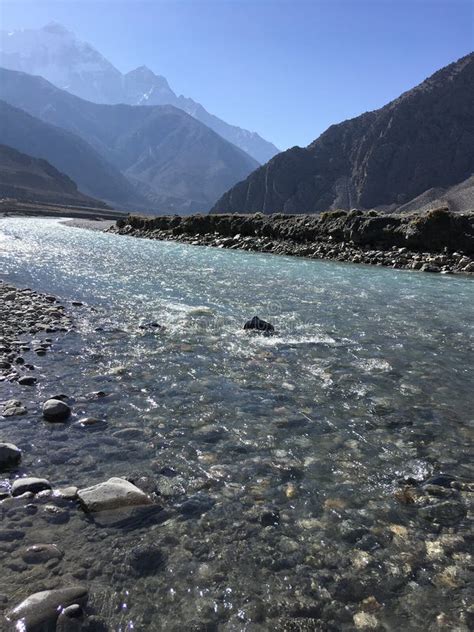 Gandaki River in Winter in Mustang District, Nepal. Stock Photo - Image ...