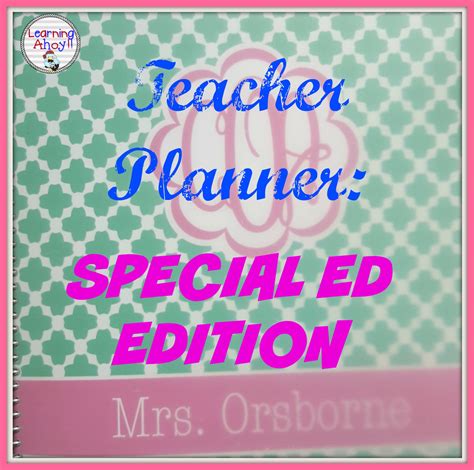 Teacher Planner: SPED edition