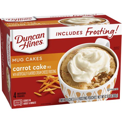 Duncan Hines Mug Cakes Carrot Cake Mix with Frosting - Shop Baking ...