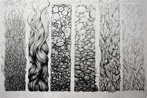 Texture drawing, Ink drawing techniques, Texture art