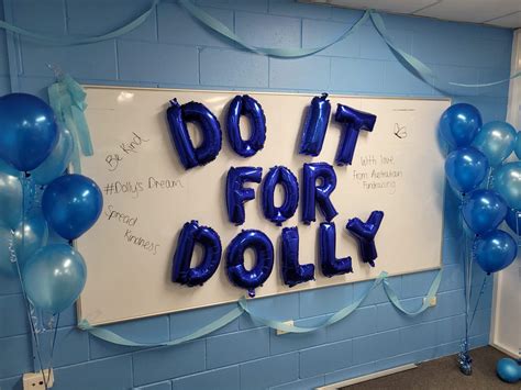 Do it for Dolly Day sign in the Australian Fundraising office. - Australian Fundraising