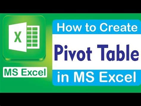 Pivot Table, Elearning, Excel, Being Used, The Creator, Development, Create