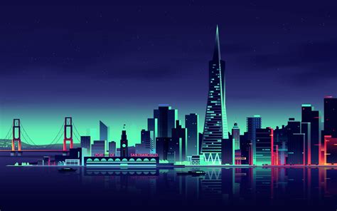 3840x2400 San Francisco Minimalist City 4K ,HD 4k Wallpapers,Images,Backgrounds,Photos and Pictures