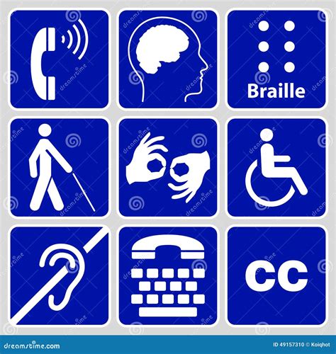 Symbols Of Accessibility With Caption Stock Photo | CartoonDealer.com #132225504