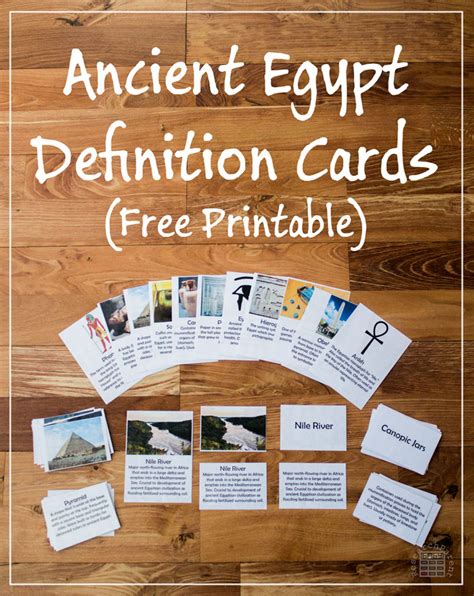 Ancient Egypt Definition Cards - ResearchParent.com