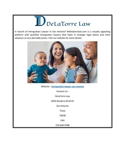 Immigration Lawyer San Antonio Mdelatorrelaw.com