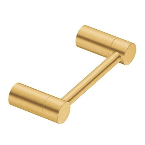 Moen Align Brushed Gold Wall Mount Pivot Toilet Paper Holder at Lowes.com