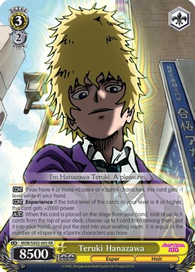 Teruki Hanazawa - Mob Psycho 100 - Weiss Schwarz