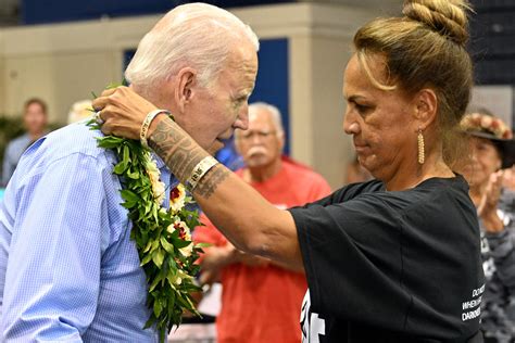 Biden in Maui vows to help Hawai'i rebuild from fires "for as long as ...