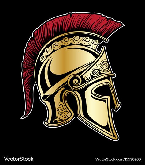 Gladiator spartan helmet Royalty Free Vector Image