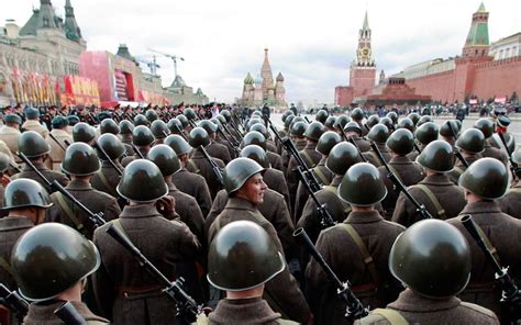 Red Army on Red Square: Russian military parade in Moscow