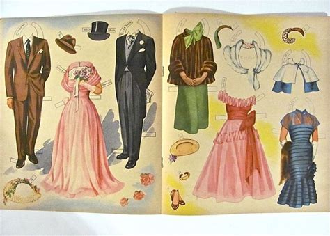 Wedding Party Paper Dolls Uncut Vintage 1950s | Paper dolls, Party ...