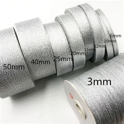 Handmade Silver Ribbon 25 Yard 22M Metallic Luster Wedding Christmas Decoration DIY Webbing Card ...