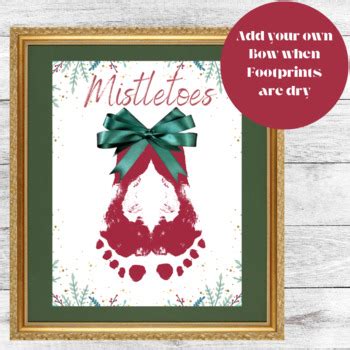 Mistletoes Footprint Craft/Christmas Keepsake Footprint Art by Harmonious Ideas