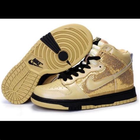 High top gold&Black Nike’s | Nike sb shoes, Nike free shoes, Nike gold