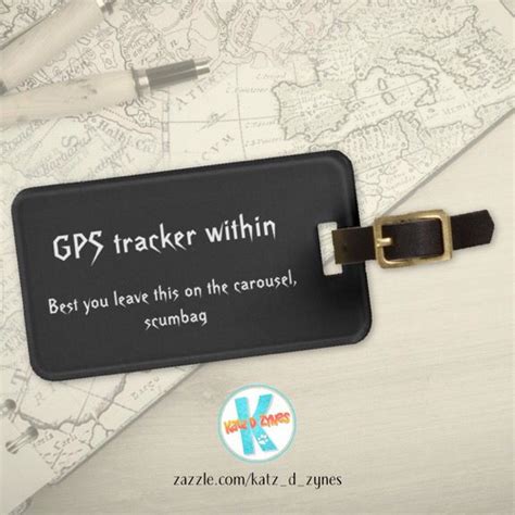 GPS tracker warning luggage tag | Zazzle