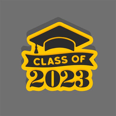 Class of 2023 Cake Topper by KCWarthog3D | Download free STL model ...