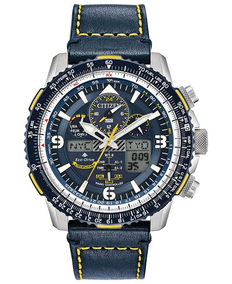 Lyst - Citizen Men's Blue 'promaster Skyhawk A-t' Eco Drive Leather Strap Watch Jy8078-01l in ...