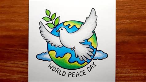 Peace Day Poster Drawing || World Peace Day Drawing || Peace Day Poster making 2022 || Dove ...