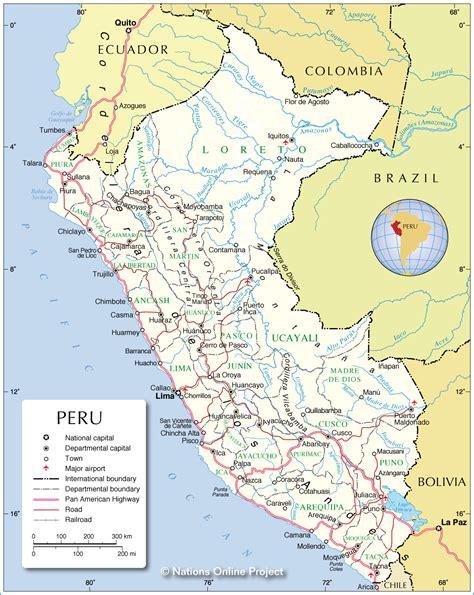 Administrative Map of Peru - Nations Online Project