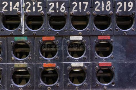 Close-up of Antique Telephone Switchboard Stock Photo - Image of communication, montana: 126109610