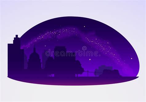 Milky Way Vector Illustration Stock Vector - Illustration of city, blue: 111150473