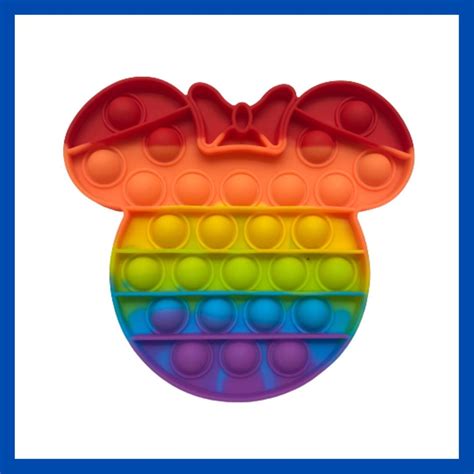 MINNIE MOUSE Rainbow . Disney/ Pop It Fidget | Etsy