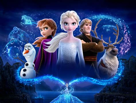 #Movie Frozen 2 Anna (Frozen) Elsa (Frozen) Kristoff (Frozen) Olaf (Frozen) Sven (Frozen) #4K # ...