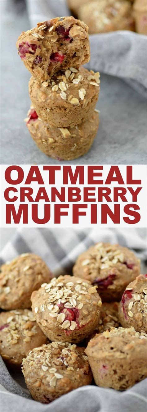 Oatmeal Cranberry Muffins | Recipe | Cranberry oatmeal muffins ...