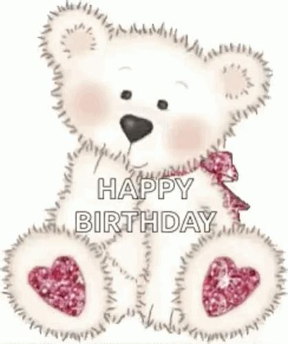 Happy Birthday Teddy Bear GIF - HappyBirthday TeddyBear Sparkles - Discover & Share GIFs