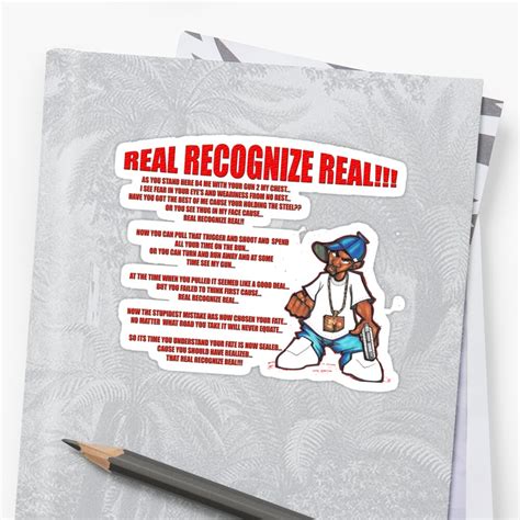 "Real Recognize Real" Stickers by snookchaos | Redbubble