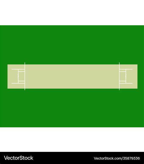 Cricket pitch Royalty Free Vector Image - VectorStock