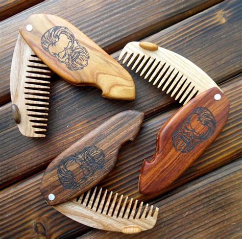 Personalised Wooden Beard And Moustache Comb | Wood beard comb, Wood ...