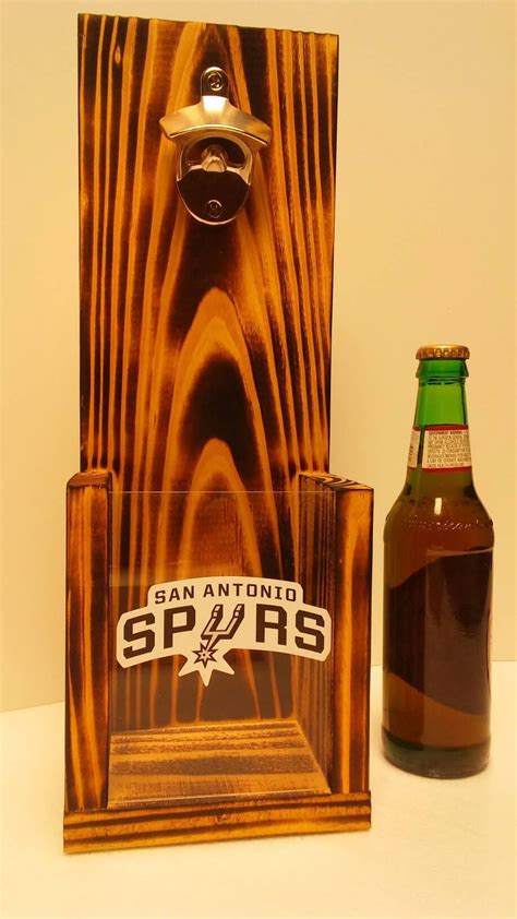 Rustic Wooden Bottle Opener San Antonio Spurs or Your Pro - Etsy | Wooden bottle opener, Bottle ...